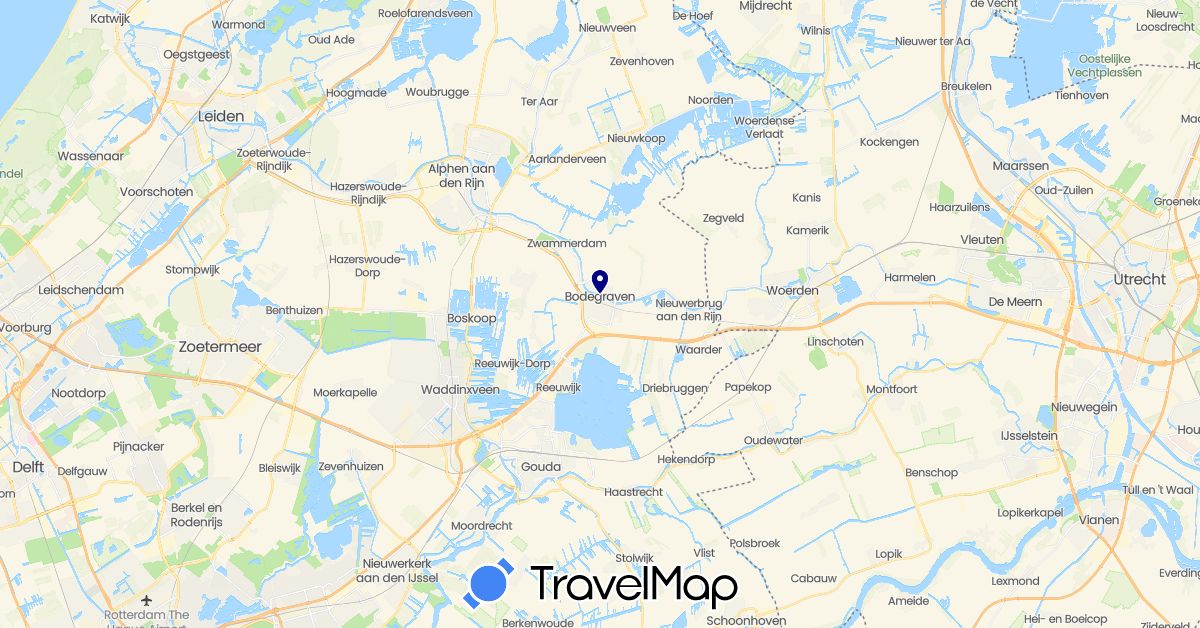 TravelMap itinerary: driving in Netherlands (Europe)